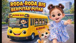 Download lagu 🎵 Roda-Roda Bis Berputar 🚍 || Lagu Anak Animasi 3D lucu || Alisha Kids Video
