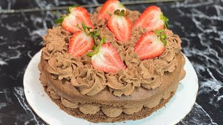 GÂTEAU AU CHOCOLAT ET FRAISES ?Recette express pour débutants??‍? Deli Cuisine