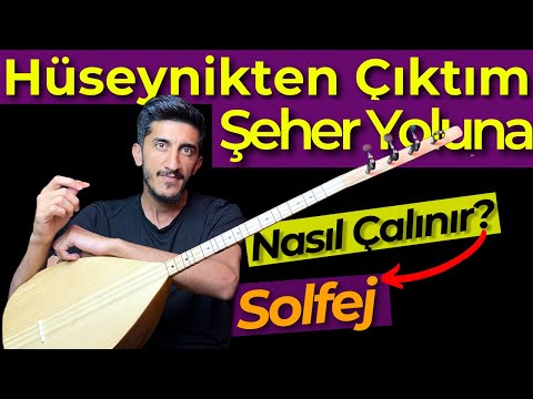 HÜSEYNİKTEN ÇIKTIM ŞEHER YOLUNA SOLFEJ SAZ NOTALARI | ENDER BALKIR Hüseynik Türküsü Kısa Sap Bağlama