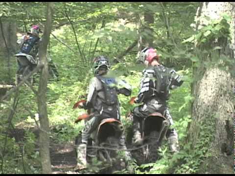 Chris Bach at Log Road on race day with music GNCC