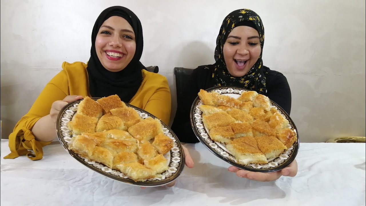 تحدي 3كيلو كنافه وجلاش| لبنى عيطت في الفيديو تعالوا شوفوا السبب