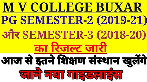 PG SEMESTER-2 (2019-21) और SEMESTER-3 (2018-20) का रिजल्ट जारी कर दिया गया है।