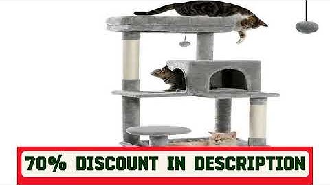 A must-have product! Cat Tree for Indoor Cats 5-Level Cat Tower for Large Cats with Large Hammock
