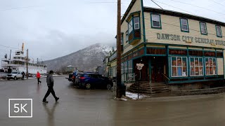 Snowy Walk in DAWSON CITY | YUKON.  City sounds, Nature sounds, Snow Fall | AMSR