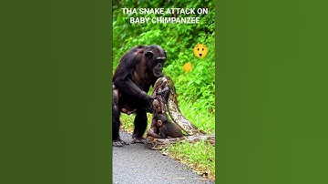 "Python Strikes… But a Mother’s Love Hits Harder!" 🐍💥❤️#ytshorts #animals #chimpanzee #reels
