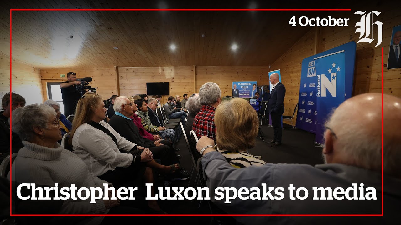 Christopher Luxon speaks to media | nzherald.co.nz - YouTube