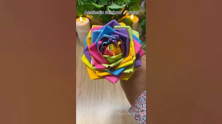 DIY beautiful rainbow rose 🥀| How to make rose | flower making with paper #shorts #craft