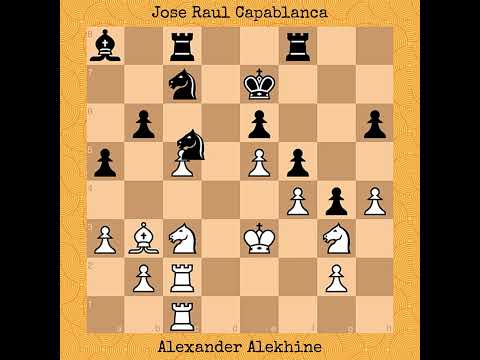 Alexander Alekhine vs Jose Raul Capablanca | World  Championship Match, 1927 #chess