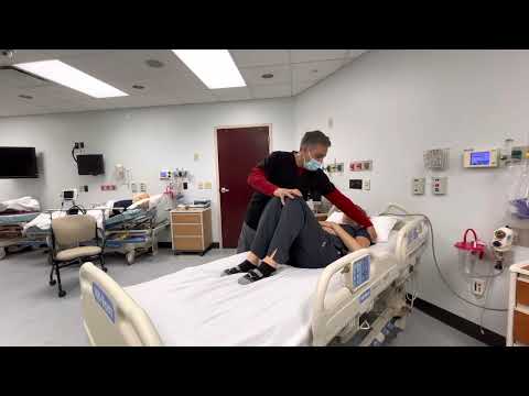 Bed mobility, supine to sit