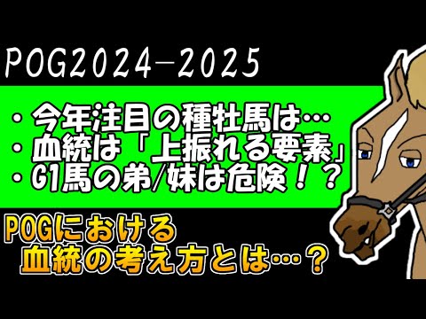 【POG2024-2025】POGにおける血統の考え方 ～血統は「上振れる要素」～【バーチャルサラブレッド・リュウタロウ】