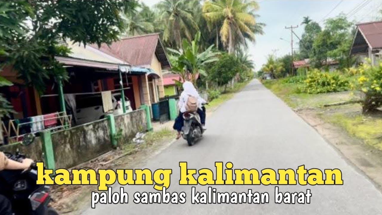 Kampung kalimantan di dekat perbatasan negara di paloh sambas