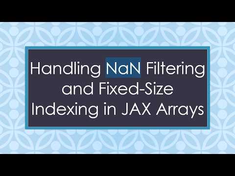Handling NaN Filtering and Fixed-Size Indexing in JAX Arrays