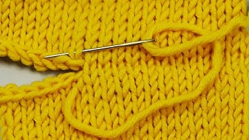 Knitting - Connecting Two Pieces Ending With Knit Stitch | Knitting Trick