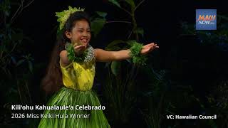 Maui s Kili ohu Kahualaule a Celebrado wins Miss Keiki Hula competition