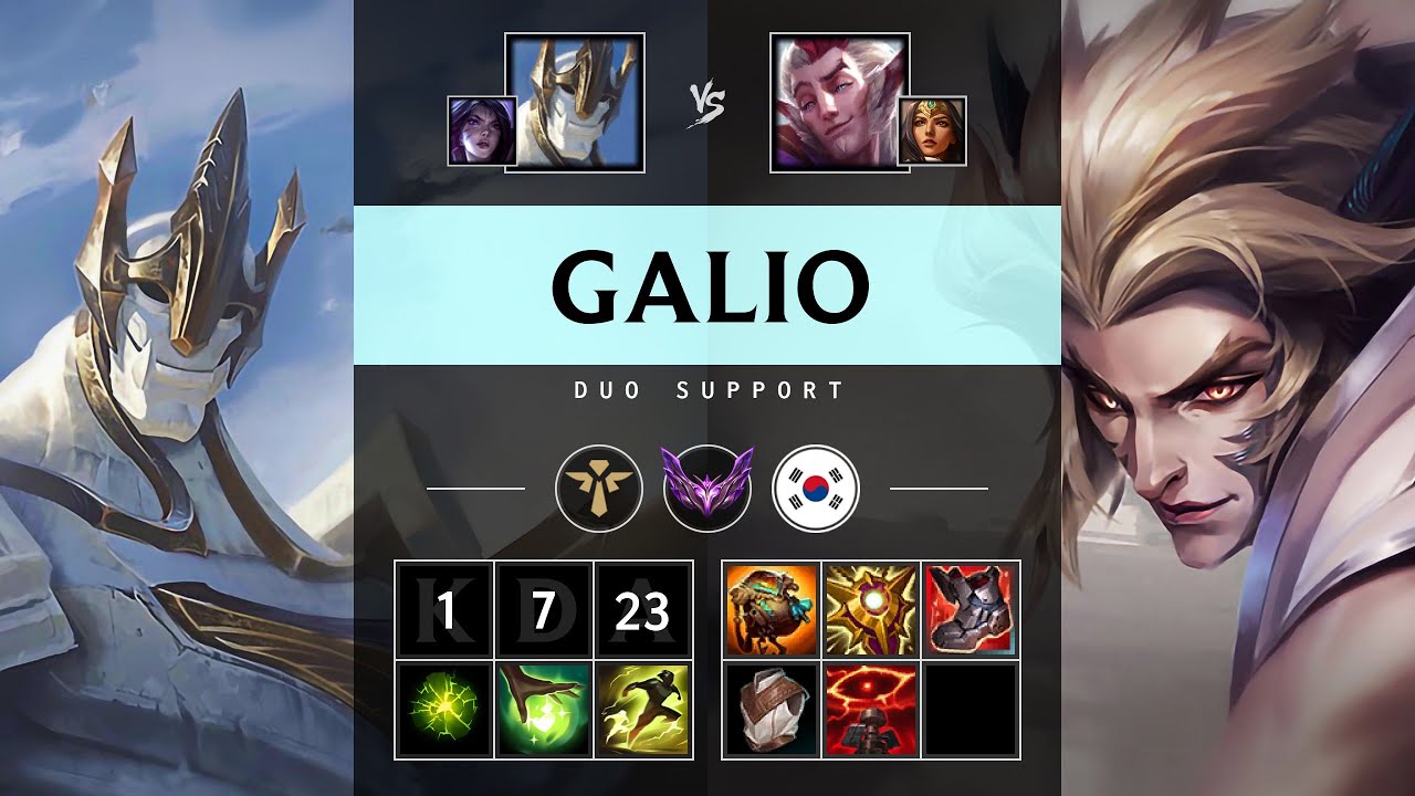 Galio Support vs Rakan - KR Master Patch 25.17