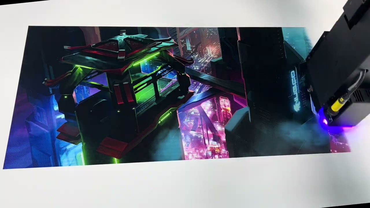 Game Screen Artwork Printed by DXonJet UV Wall Printer