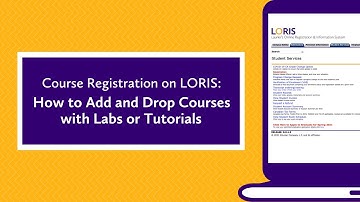 How to Add and Drop Courses with Labs or Tutorials on LORIS