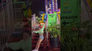 Girl’s Slippery Fall off a Ride Exit