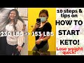 HOW TO START KETO! 10 STEPS & TIPS TO LOSE WEIGHT | KETOSIS, COUNTING NET CARBS + THINGS TO AVOID!