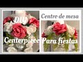 DIY centró de mesa para fiesta elegante y económico en color salmón