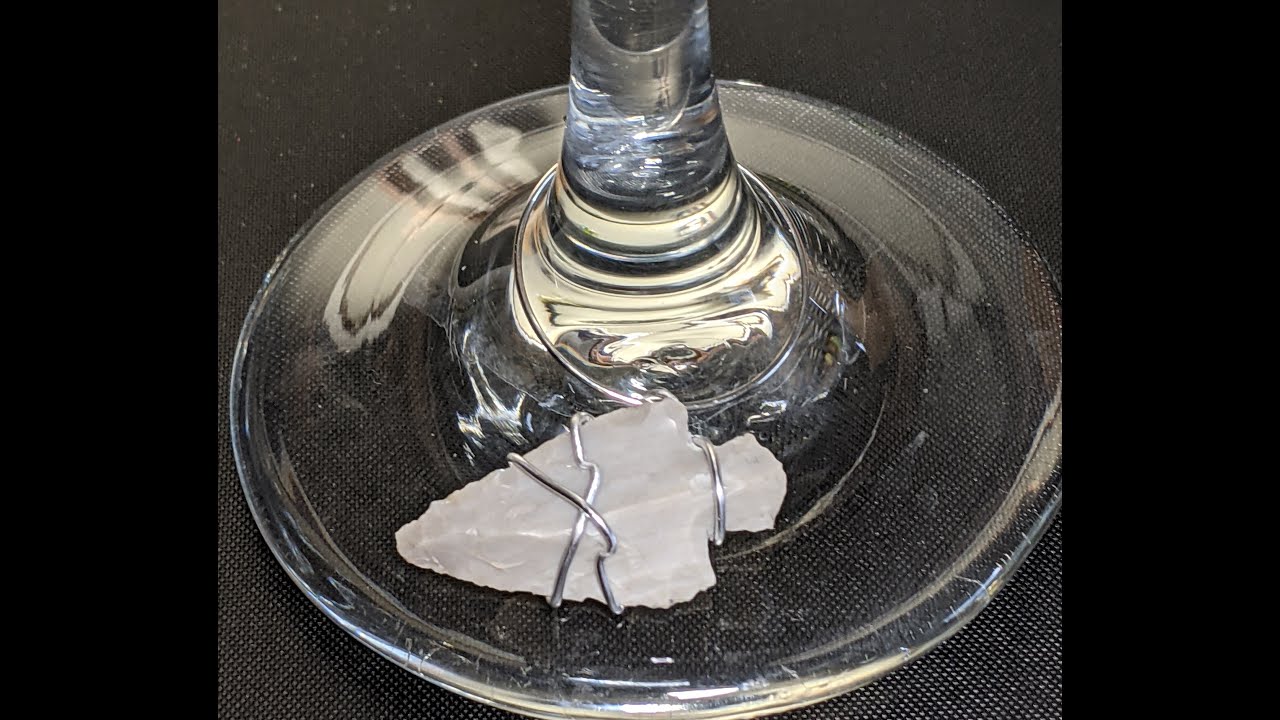 Flint Knapped Wine Glass Marker 1/2