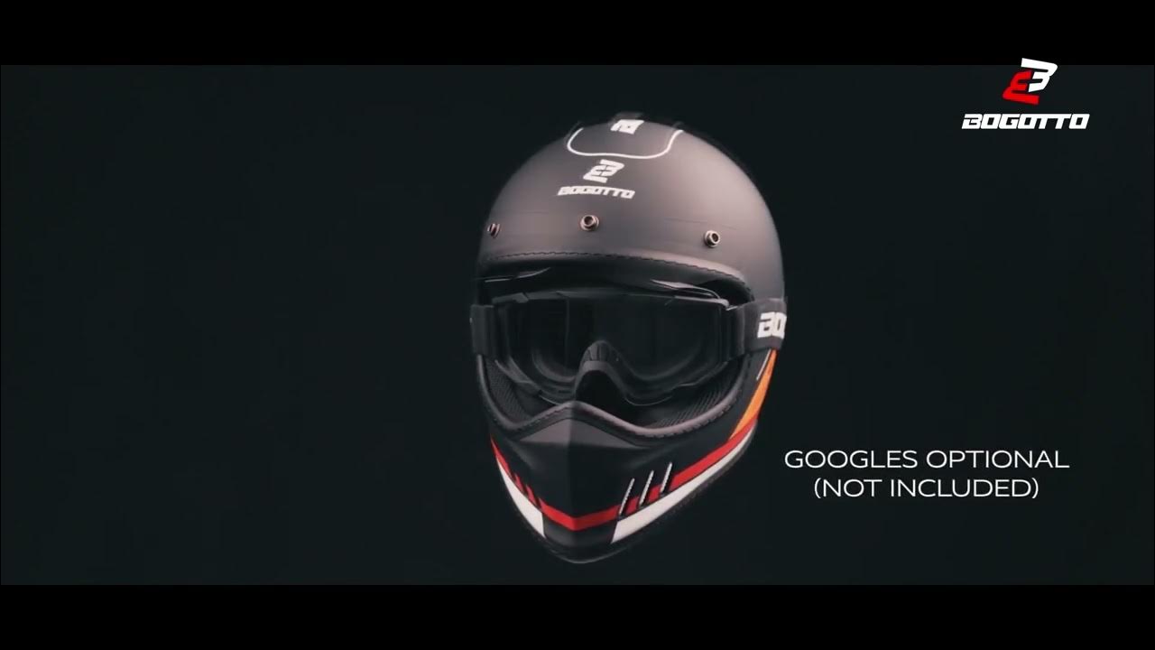 Bogotto FF980 EXR Caferacer Cross Helmet Review Apžvalga YouTube