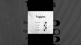 Toggles #toggles #toggle #toggleswitch #html #css #bootstrap #javascript #cascadingstylesheets #css3
