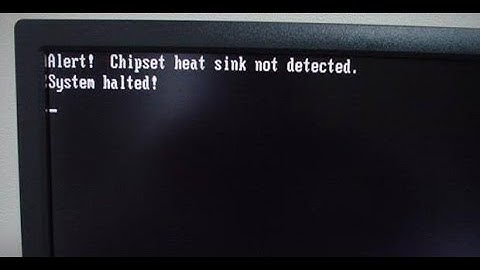 Alert chipset sink not detected