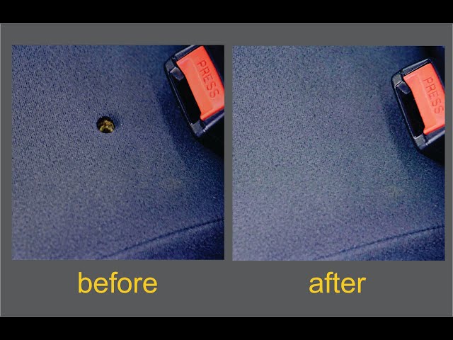 Cigarette burn repair. #burn #fabric - Trim Technique Ltd