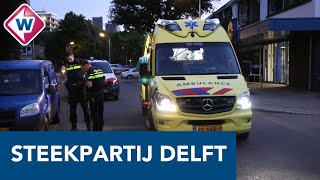 Politie Is Aanwezig Op De Plaats Van Het Steekincident.