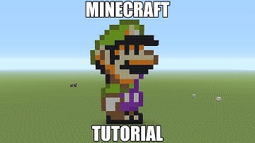Minecraft Pixel Art Tutorial - Luigi (Super Mario World)