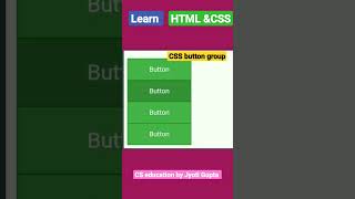 vertical button group CSS #html_css #youtubeshorts #viral