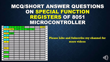 "Special Function Registers" of 8051 microcontroller #sfr #8051microcontroller #microcontroller