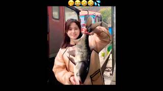 Beautiful Woman Kicked By Fish