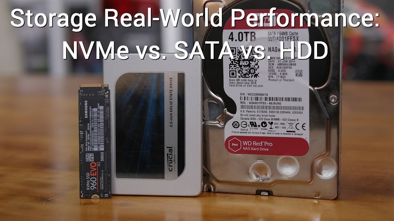 ært En eller anden måde Smadre Storage Real-World Performance: NVMe vs. SATA vs. HDD - YouTube