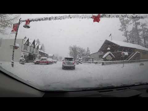 Heavy snow in Big Bear. Drove by Snow Summit and Bear Mountain. Awesome. November 28, 2019