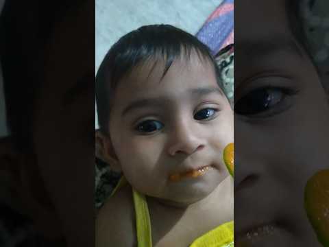 cute baby eating
