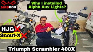 Triumph Scrambler 400X- Why I installed Maddog Alpha Aux Lights?