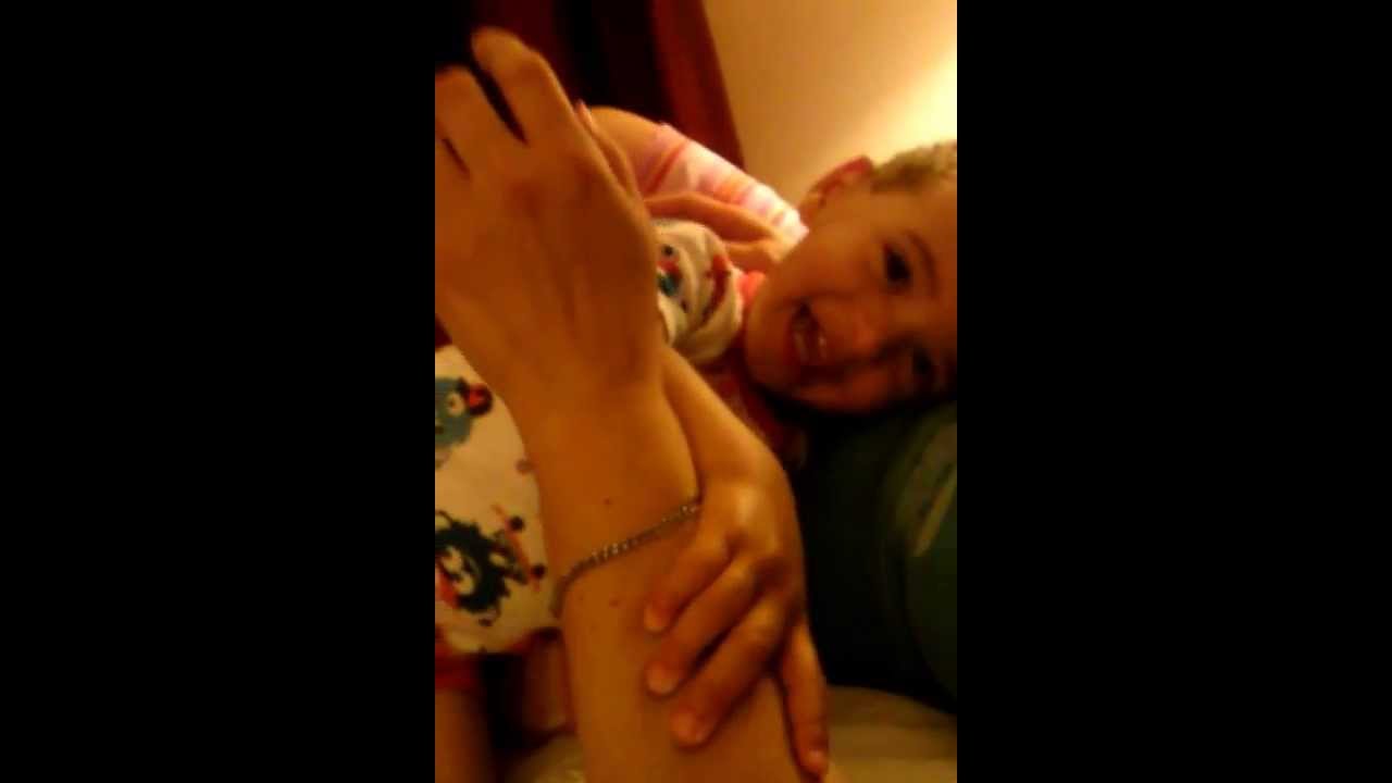 Tickle monster Attacks Helpless Two Year Old