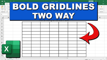 How to make gridlines bold in Excel two way |  make the grid lines thicker in Excel
