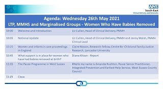 Webinar 19: Perinatal Mental Health Services; Women who have babies removed