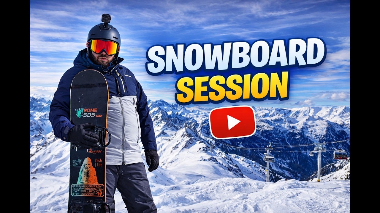 Snowboarding in Val Thorens (2025) | Exploring Les Trois Vallées - Adrien Théaux - red | Day 1