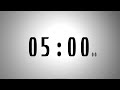 5 minutes countdown timer with voice announcement every minute