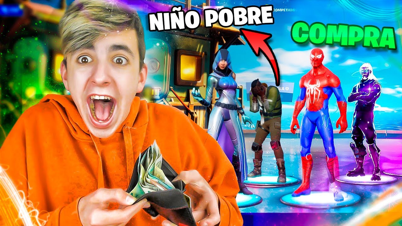 Obligamos al NIÑO POBRE a COMPRARSE SKINS!! (LLORA)