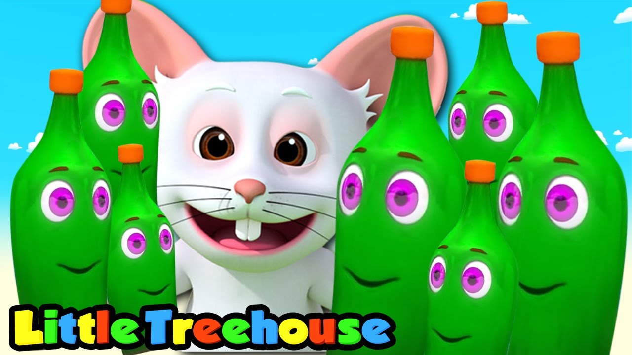 Mười chai màu xanh lá cây | Nhạc thiếu nhi | Hoạt Hình | Little Treehouse Vietnam | Vần điệu trẻ