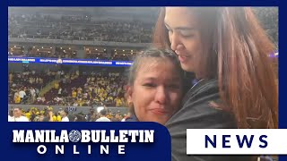 NU captain Pangilinan and Jaja Santiago share a moment after Lady Bulldogs bagged the championship