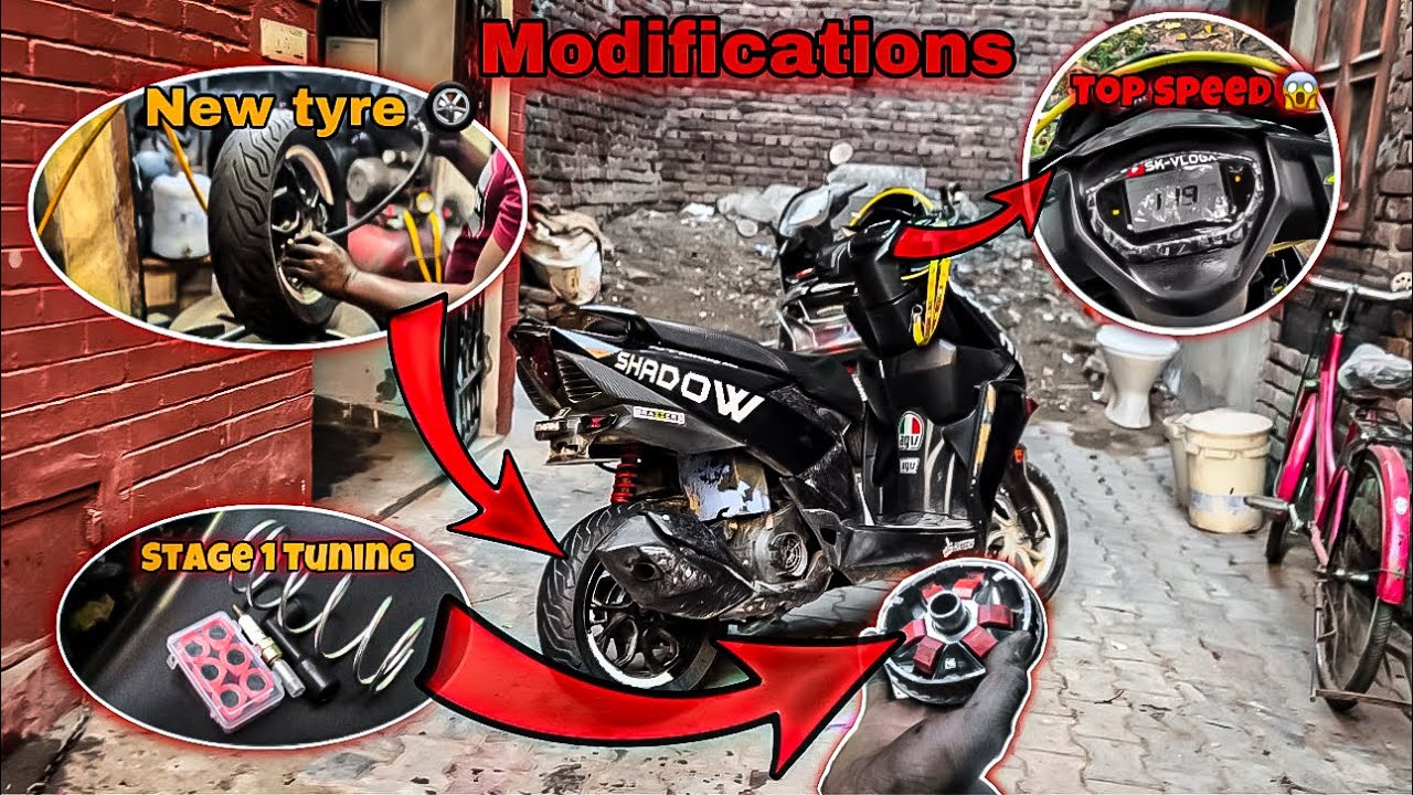 Stage 1 Tuning kit & New Track Tyre Installed On Ntorq125 || 