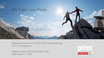 How to migrate Oracle Forms to ADF/APEX/Any technology - Webinar Series Part 3: The Migration