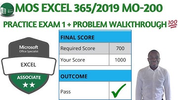 Practice Exam 1 for MOS Excel MO-200 | Training for a Perfect Score! 💯