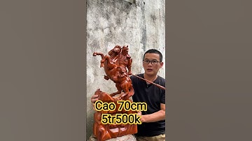 Quan Công cưỡi ngưạ trấn trạch | Cao 70cm gỗ hương o917::571::228